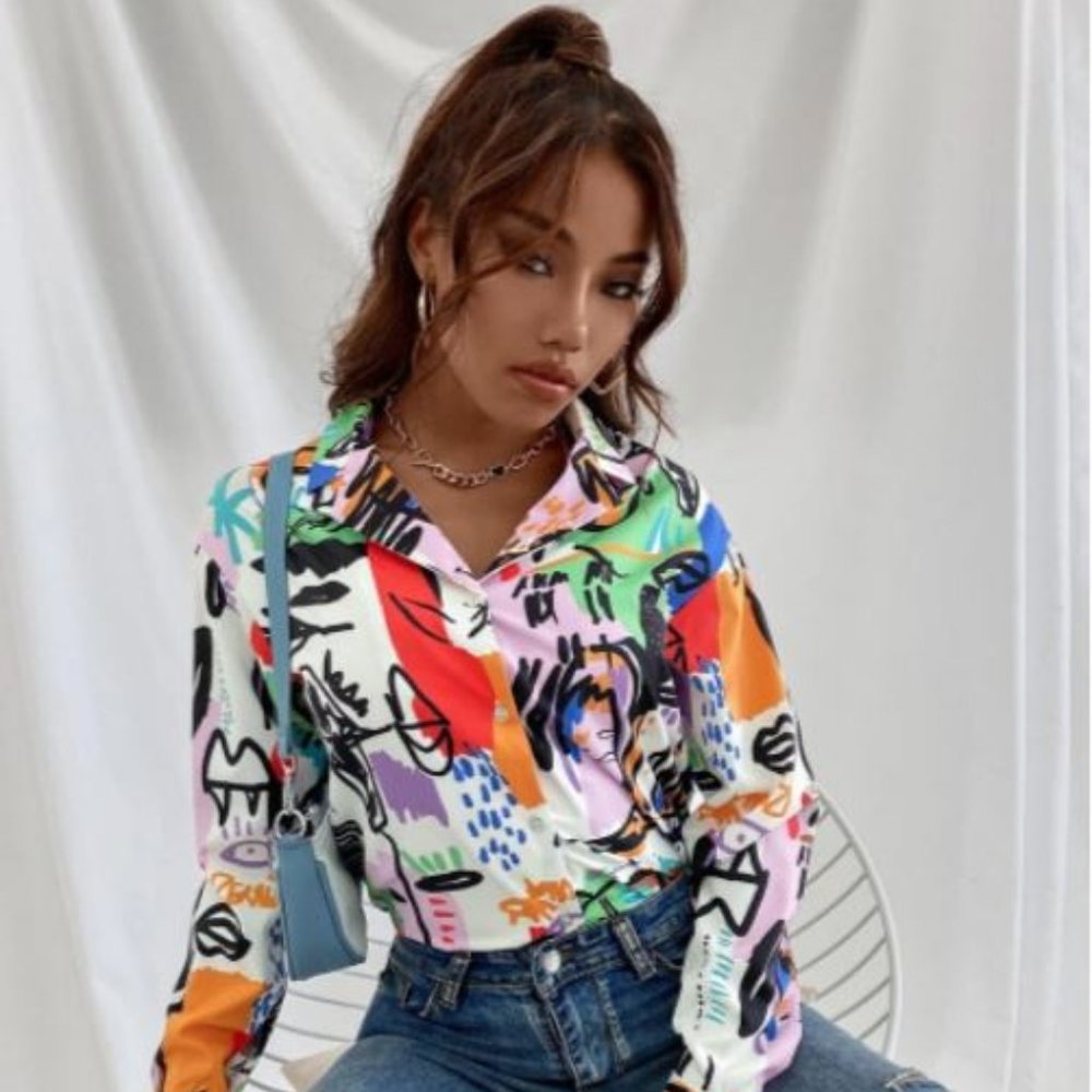 Colorful Tunic Blouse